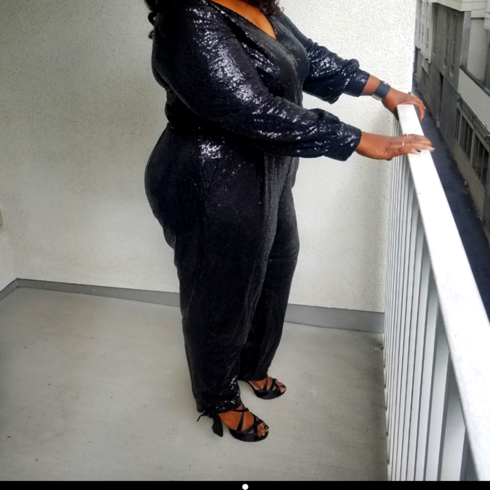 Eloquii Plus Size Sequin Jumpsuit